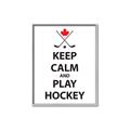 Picture of Keep Calm Play Hockey Black  _GroupedProduct_Rectangle_Portrait_Mini_ _GroupedProduct_Rectangle_Portrait_Canvas_Framed_