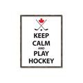 Picture of Keep Calm Play Hockey Black  _GroupedProduct_Rectangle_Portrait_Mini_ _GroupedProduct_Rectangle_Portrait_Canvas_Framed_