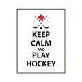 Picture of Keep Calm Play Hockey Black  _GroupedProduct_Rectangle_Portrait_Mini_ _GroupedProduct_Rectangle_Portrait_Canvas_Framed_