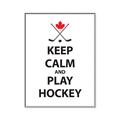 Picture of Keep Calm Play Hockey Black  _GroupedProduct_Rectangle_Portrait_Mini_ _GroupedProduct_Rectangle_Portrait_Canvas_Framed_