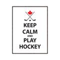 Picture of Keep Calm Play Hockey Black  _GroupedProduct_Rectangle_Portrait_Mini_ _GroupedProduct_Rectangle_Portrait_Canvas_Framed_