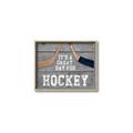 Picture of Great Day for Hockey on Wood _GroupedProduct_Rectangle_Landscape_Mini_ _GroupedProduct_Rectangle_Landscape_Canvas_Framed_