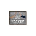 Picture of Great Day for Hockey on Wood _GroupedProduct_Rectangle_Landscape_Mini_ _GroupedProduct_Rectangle_Landscape_Canvas_Framed_
