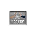 Picture of Great Day for Hockey on Wood _GroupedProduct_Rectangle_Landscape_Mini_ _GroupedProduct_Rectangle_Landscape_Canvas_Framed_
