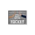 Picture of Great Day for Hockey on Wood _GroupedProduct_Rectangle_Landscape_Mini_ _GroupedProduct_Rectangle_Landscape_Canvas_Framed_