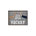 Picture of Great Day for Hockey on Wood _GroupedProduct_Rectangle_Landscape_Mini_ _GroupedProduct_Rectangle_Landscape_Canvas_Framed_