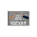 Picture of Great Day for Hockey on Wood _GroupedProduct_Rectangle_Landscape_Mini_ _GroupedProduct_Rectangle_Landscape_Canvas_Framed_