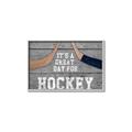 Picture of Great Day for Hockey on Wood _GroupedProduct_Rectangle_Landscape_Mini_ _GroupedProduct_Rectangle_Landscape_Canvas_Framed_