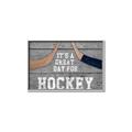 Picture of Great Day for Hockey on Wood _GroupedProduct_Rectangle_Landscape_Mini_ _GroupedProduct_Rectangle_Landscape_Canvas_Framed_