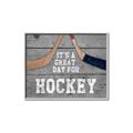 Picture of Great Day for Hockey on Wood _GroupedProduct_Rectangle_Landscape_Mini_ _GroupedProduct_Rectangle_Landscape_Canvas_Framed_