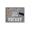 Picture of Great Day for Hockey on Wood _GroupedProduct_Rectangle_Landscape_Mini_ _GroupedProduct_Rectangle_Landscape_Canvas_Framed_