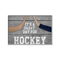 Picture of Great Day for Hockey on Wood _GroupedProduct_Rectangle_Landscape_Mini_ _GroupedProduct_Rectangle_Landscape_Canvas_Framed_