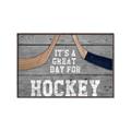 Picture of Great Day for Hockey on Wood _GroupedProduct_Rectangle_Landscape_Mini_ _GroupedProduct_Rectangle_Landscape_Canvas_Framed_