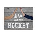 Picture of Great Day for Hockey on Wood _GroupedProduct_Rectangle_Landscape_Mini_ _GroupedProduct_Rectangle_Landscape_Canvas_Framed_