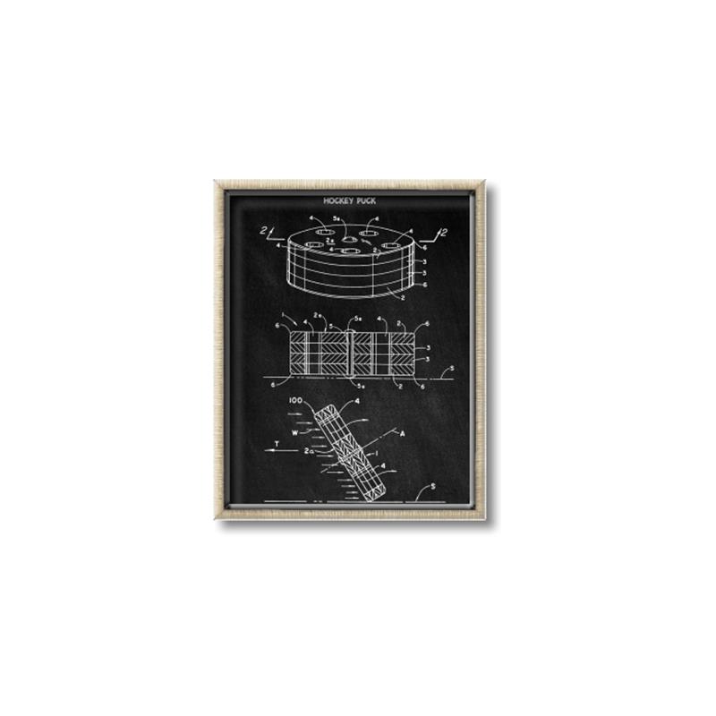 Picture of Hockey Puck Blueprint _GroupedProduct_Rectangle_Portrait_Mini_ _GroupedProduct_Rectangle_Portrait_Canvas_Framed_
