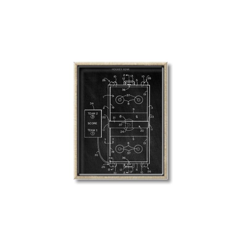 Picture of Hockey Rink Blueprint _GroupedProduct_Rectangle_Portrait_Mini_ _GroupedProduct_Rectangle_Portrait_Canvas_Framed_