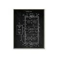 Picture of Hockey Rink Blueprint _GroupedProduct_Rectangle_Portrait_Mini_ _GroupedProduct_Rectangle_Portrait_Canvas_Framed_