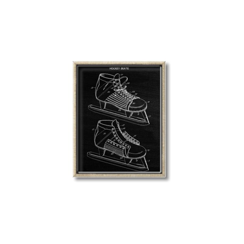 Picture of Hockey Skate Blueprint _GroupedProduct_Rectangle_Portrait_Mini_ _GroupedProduct_Rectangle_Portrait_Canvas_Framed_