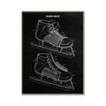 Picture of Hockey Skate Blueprint _GroupedProduct_Rectangle_Portrait_Mini_ _GroupedProduct_Rectangle_Portrait_Canvas_Framed_