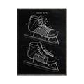 Picture of Hockey Skate Blueprint _GroupedProduct_Rectangle_Portrait_Mini_ _GroupedProduct_Rectangle_Portrait_Canvas_Framed_