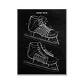 Picture of Hockey Skate Blueprint _GroupedProduct_Rectangle_Portrait_Mini_ _GroupedProduct_Rectangle_Portrait_Canvas_Framed_