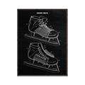 Picture of Hockey Skate Blueprint _GroupedProduct_Rectangle_Portrait_Mini_ _GroupedProduct_Rectangle_Portrait_Canvas_Framed_