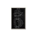 Picture of Hockey Mask Blueprint _GroupedProduct_Rectangle_Portrait_Mini_ _GroupedProduct_Rectangle_Portrait_Canvas_Framed_