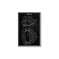 Picture of Hockey Mask Blueprint _GroupedProduct_Rectangle_Portrait_Mini_ _GroupedProduct_Rectangle_Portrait_Canvas_Framed_