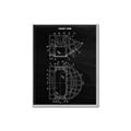 Picture of Hockey Mask Blueprint _GroupedProduct_Rectangle_Portrait_Mini_ _GroupedProduct_Rectangle_Portrait_Canvas_Framed_