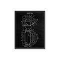 Picture of Hockey Mask Blueprint _GroupedProduct_Rectangle_Portrait_Mini_ _GroupedProduct_Rectangle_Portrait_Canvas_Framed_