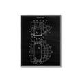 Picture of Hockey Mask Blueprint _GroupedProduct_Rectangle_Portrait_Mini_ _GroupedProduct_Rectangle_Portrait_Canvas_Framed_