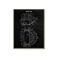 Picture of Hockey Mask Blueprint _GroupedProduct_Rectangle_Portrait_Mini_ _GroupedProduct_Rectangle_Portrait_Canvas_Framed_