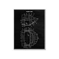 Picture of Hockey Mask Blueprint _GroupedProduct_Rectangle_Portrait_Mini_ _GroupedProduct_Rectangle_Portrait_Canvas_Framed_