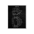 Picture of Hockey Mask Blueprint _GroupedProduct_Rectangle_Portrait_Mini_ _GroupedProduct_Rectangle_Portrait_Canvas_Framed_
