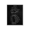 Picture of Hockey Mask Blueprint _GroupedProduct_Rectangle_Portrait_Mini_ _GroupedProduct_Rectangle_Portrait_Canvas_Framed_