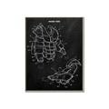 Picture of Hockey Pads Blueprint _GroupedProduct_Rectangle_Portrait_Mini_ _GroupedProduct_Rectangle_Portrait_Canvas_Framed_