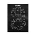 Picture of Hockey Helmet II Blueprint  _GroupedProduct_Rectangle_Portrait_Mini_ _GroupedProduct_Rectangle_Portrait_Canvas_Framed_