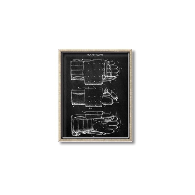 Picture of Hockey Glove Blueprint _GroupedProduct_Rectangle_Portrait_Mini_ _GroupedProduct_Rectangle_Portrait_Canvas_Framed_