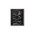 Picture of Hockey Glove Blueprint _GroupedProduct_Rectangle_Portrait_Mini_ _GroupedProduct_Rectangle_Portrait_Canvas_Framed_