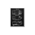 Picture of Hockey Glove Blueprint _GroupedProduct_Rectangle_Portrait_Mini_ _GroupedProduct_Rectangle_Portrait_Canvas_Framed_