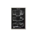 Picture of Hockey Glove Blueprint _GroupedProduct_Rectangle_Portrait_Mini_ _GroupedProduct_Rectangle_Portrait_Canvas_Framed_