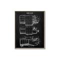 Picture of Hockey Glove Blueprint _GroupedProduct_Rectangle_Portrait_Mini_ _GroupedProduct_Rectangle_Portrait_Canvas_Framed_