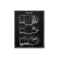 Picture of Hockey Glove Blueprint _GroupedProduct_Rectangle_Portrait_Mini_ _GroupedProduct_Rectangle_Portrait_Canvas_Framed_