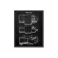 Picture of Hockey Glove Blueprint _GroupedProduct_Rectangle_Portrait_Mini_ _GroupedProduct_Rectangle_Portrait_Canvas_Framed_