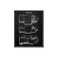 Picture of Hockey Glove Blueprint _GroupedProduct_Rectangle_Portrait_Mini_ _GroupedProduct_Rectangle_Portrait_Canvas_Framed_
