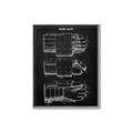 Picture of Hockey Glove Blueprint _GroupedProduct_Rectangle_Portrait_Mini_ _GroupedProduct_Rectangle_Portrait_Canvas_Framed_