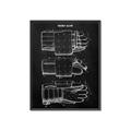 Picture of Hockey Glove Blueprint _GroupedProduct_Rectangle_Portrait_Mini_ _GroupedProduct_Rectangle_Portrait_Canvas_Framed_