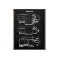Picture of Hockey Glove Blueprint _GroupedProduct_Rectangle_Portrait_Mini_ _GroupedProduct_Rectangle_Portrait_Canvas_Framed_