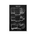 Picture of Hockey Glove Blueprint _GroupedProduct_Rectangle_Portrait_Mini_ _GroupedProduct_Rectangle_Portrait_Canvas_Framed_
