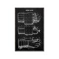 Picture of Hockey Glove Blueprint _GroupedProduct_Rectangle_Portrait_Mini_ _GroupedProduct_Rectangle_Portrait_Canvas_Framed_